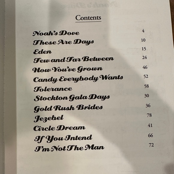 10,000 Maniacs, Our Time in Eden songbook - Picture 2 of 5